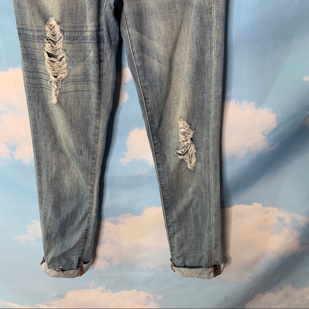 MindCode- Cropped Distressed Cuffed Jeans size 0 - Picture 3 of 10